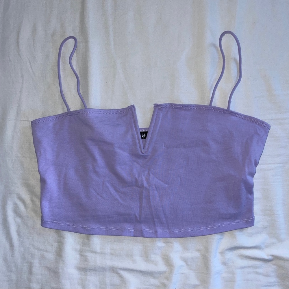 SHEIN, purple cropped cami, size S